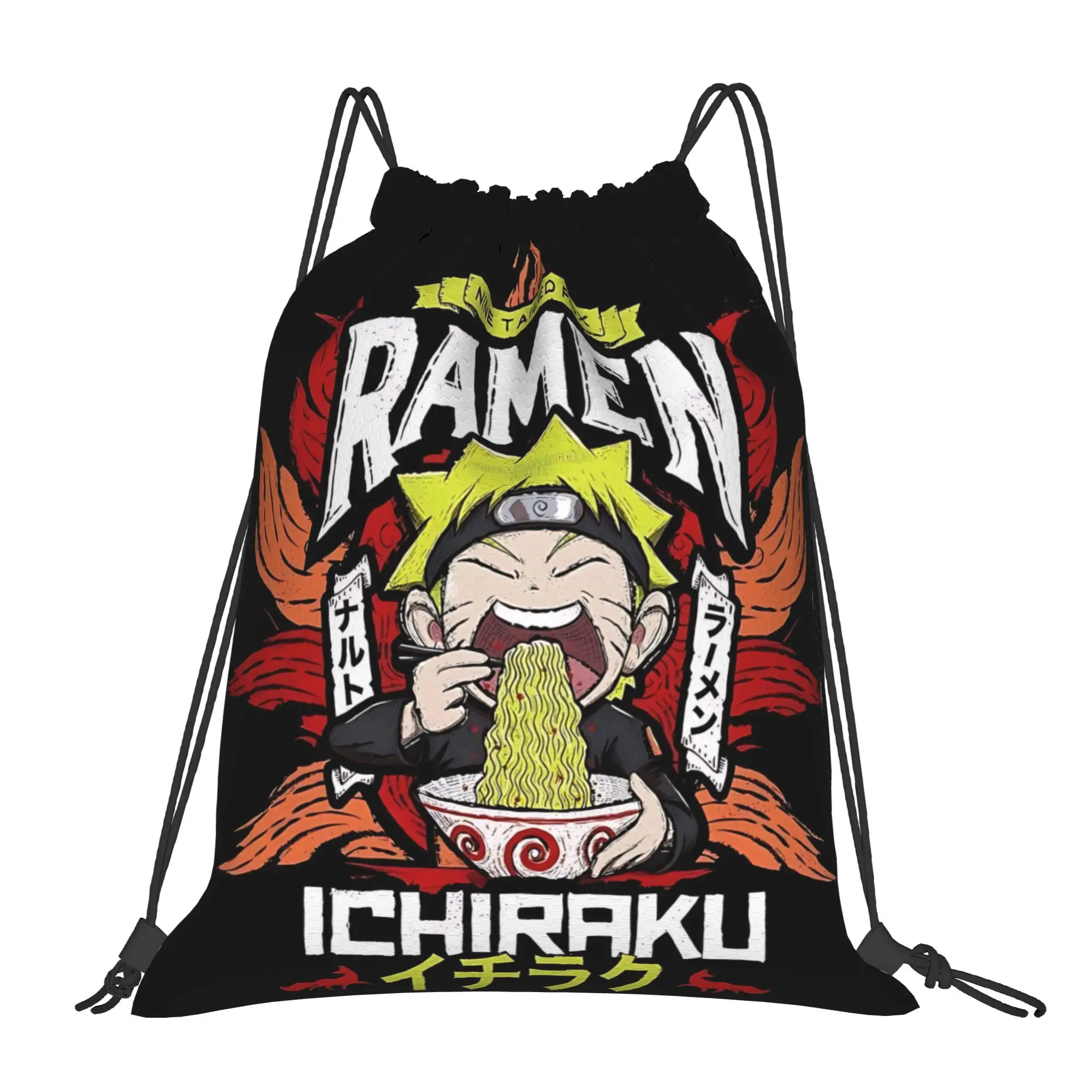 For travel Pouch Naruto anime comic  Kawaii Drawstring Bags Travel Shoe Clothes Storage Multi-function Teen Portable Rucksack