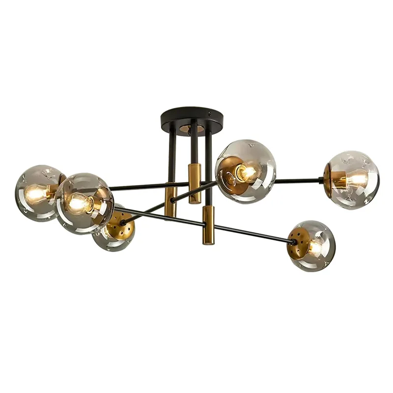 

Glass 6/8-Light Chandelier Pendant Light For Living Room Bedroom Dining Room Kitchen Hallway Ceiling Fixture LED Lights