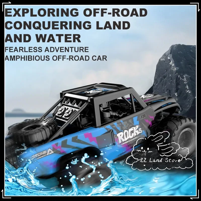 2. 4g Long-Distance Remote Control Four-Wheel Drive Amphibious Dual-Mode Thor Jeep Multiplayer 360° Rotation Boy Children Gift