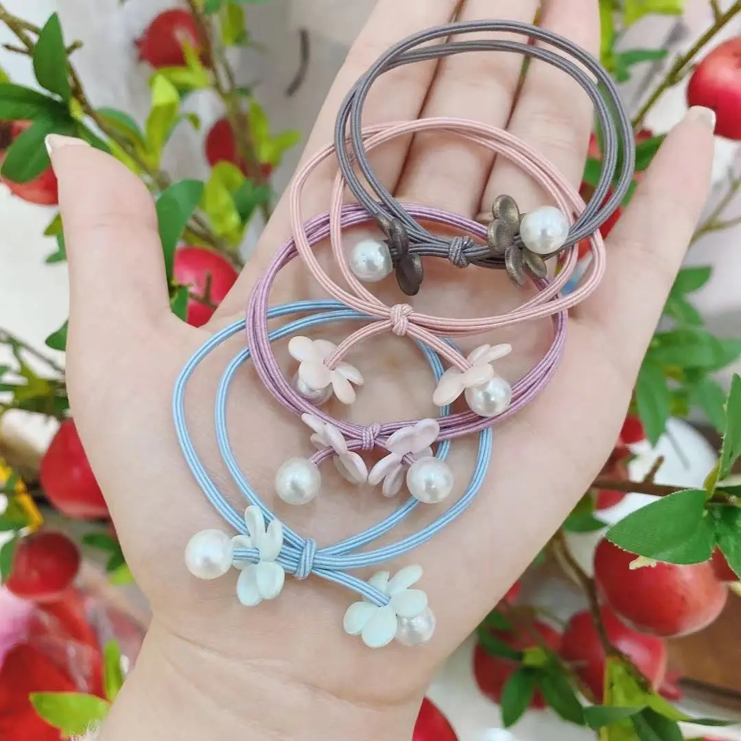 

Random Color New Girl Women 4 in 1 Hair Tie Rope Hair Ring High Elastic