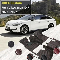 Car Floor Mats For Volkswagen ID.7 VW ID7 2023 2024 2025 2026 2027 Waterproof Pads Foot Carpets Floor Covers Auto Accessories