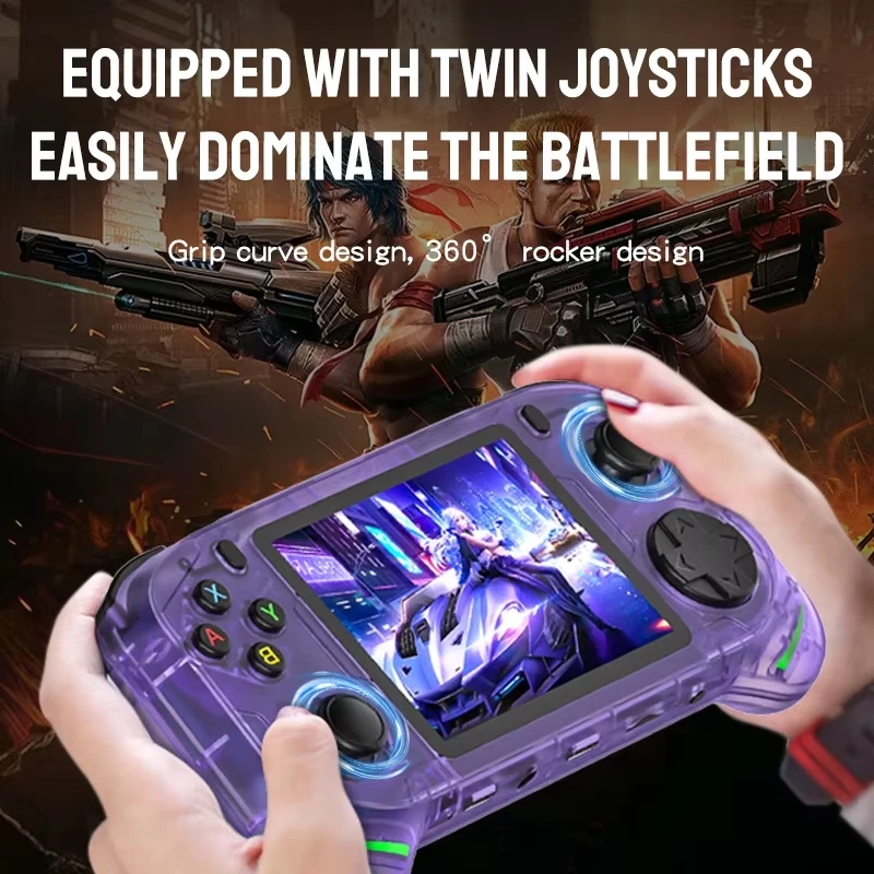 RX6H Retro Handheld Game Console Linux System 3.5 Inch IPS Screen Portable Pocket Video Player 64GB 128GB Games Kid Gift image 5
