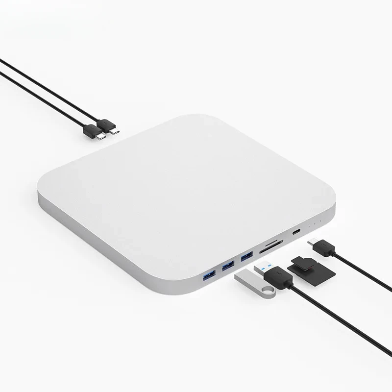 

MC25 PRO DOCKING STATION For Mac Mini M2 USB C HUB Dual Hard Drive Enclosure 2.5 Inch ssd/hdd SATA And M.2