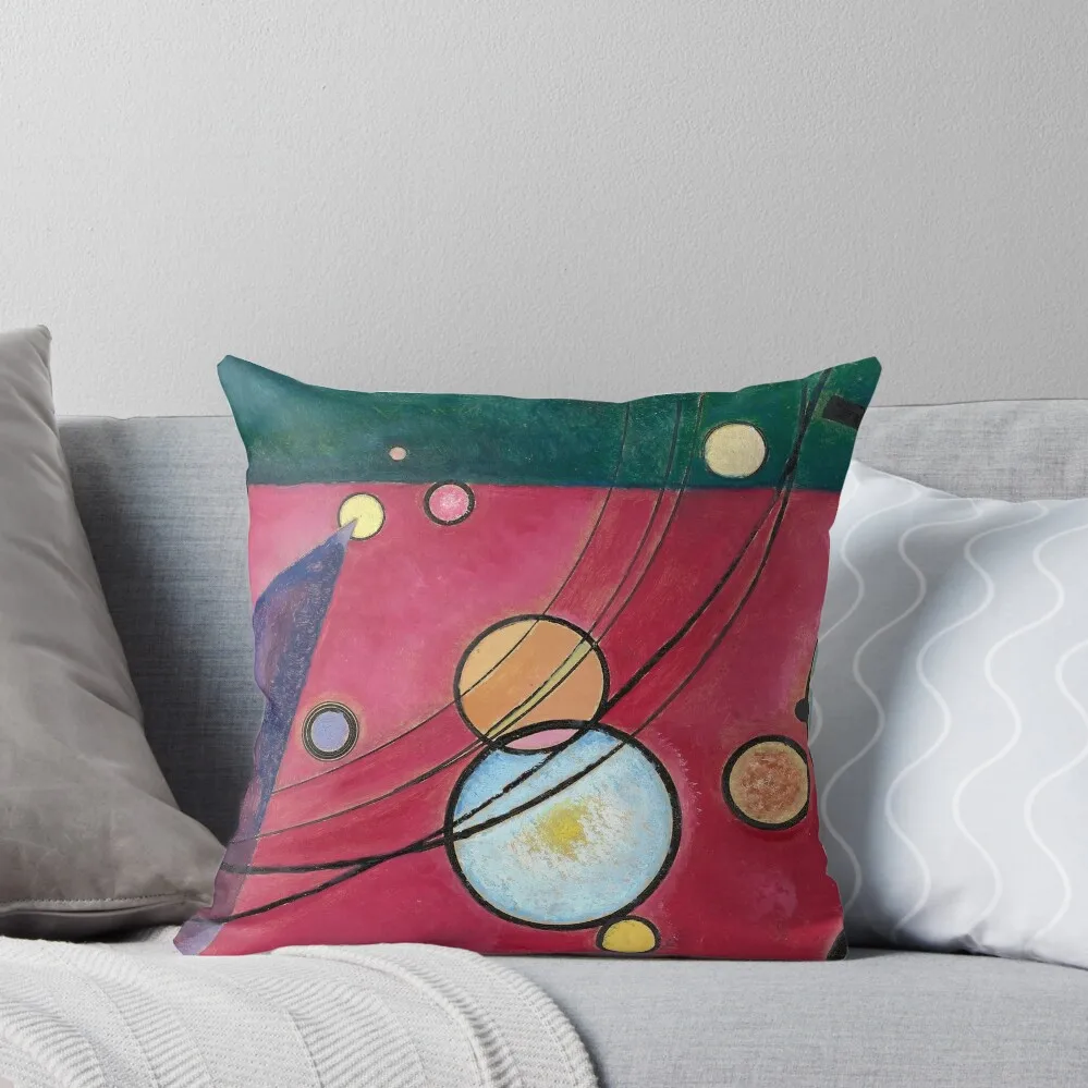 

Kandinsky Heavy Red 1924 abstract painting Throw Pillow Embroidered Cushion Cover Cushions For Children