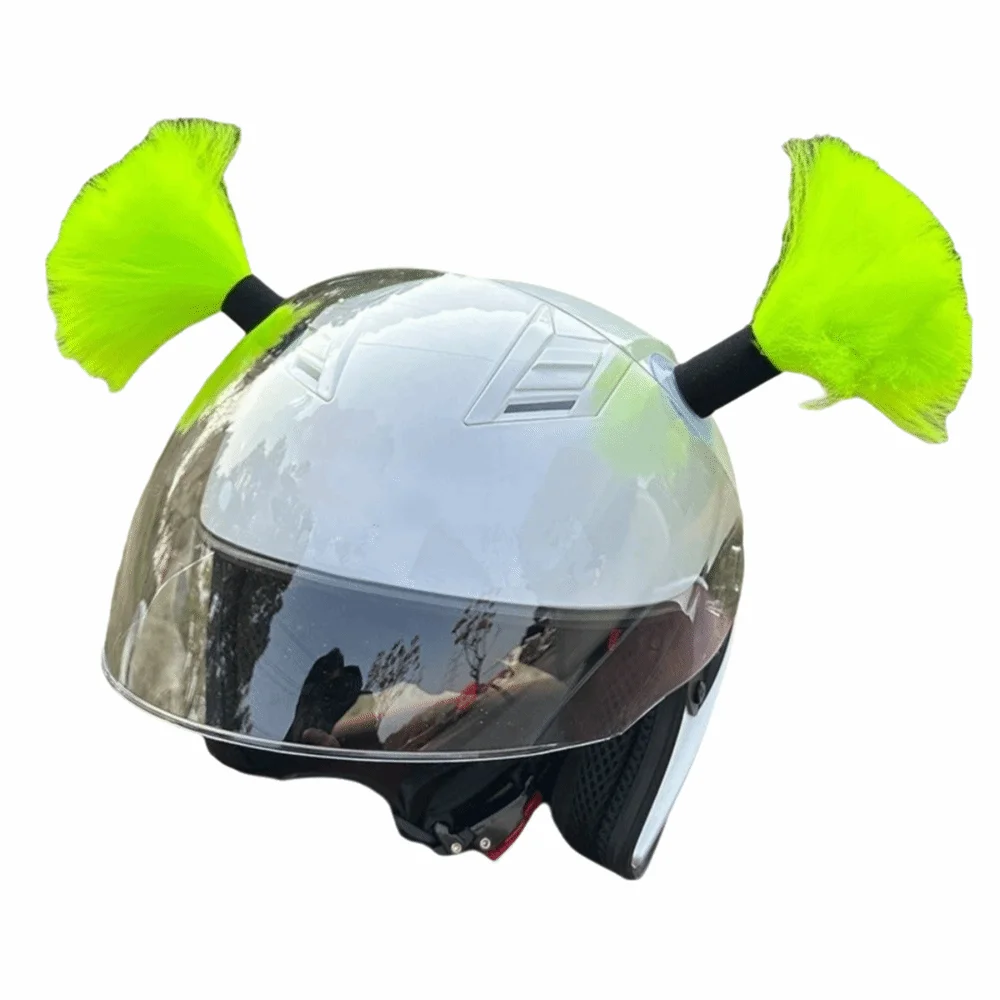 2Pcs/Set Self-adhesive Motorcycle Helmet Braids Creative Removable Motorcycle Helmet Bun Head 3D Cute