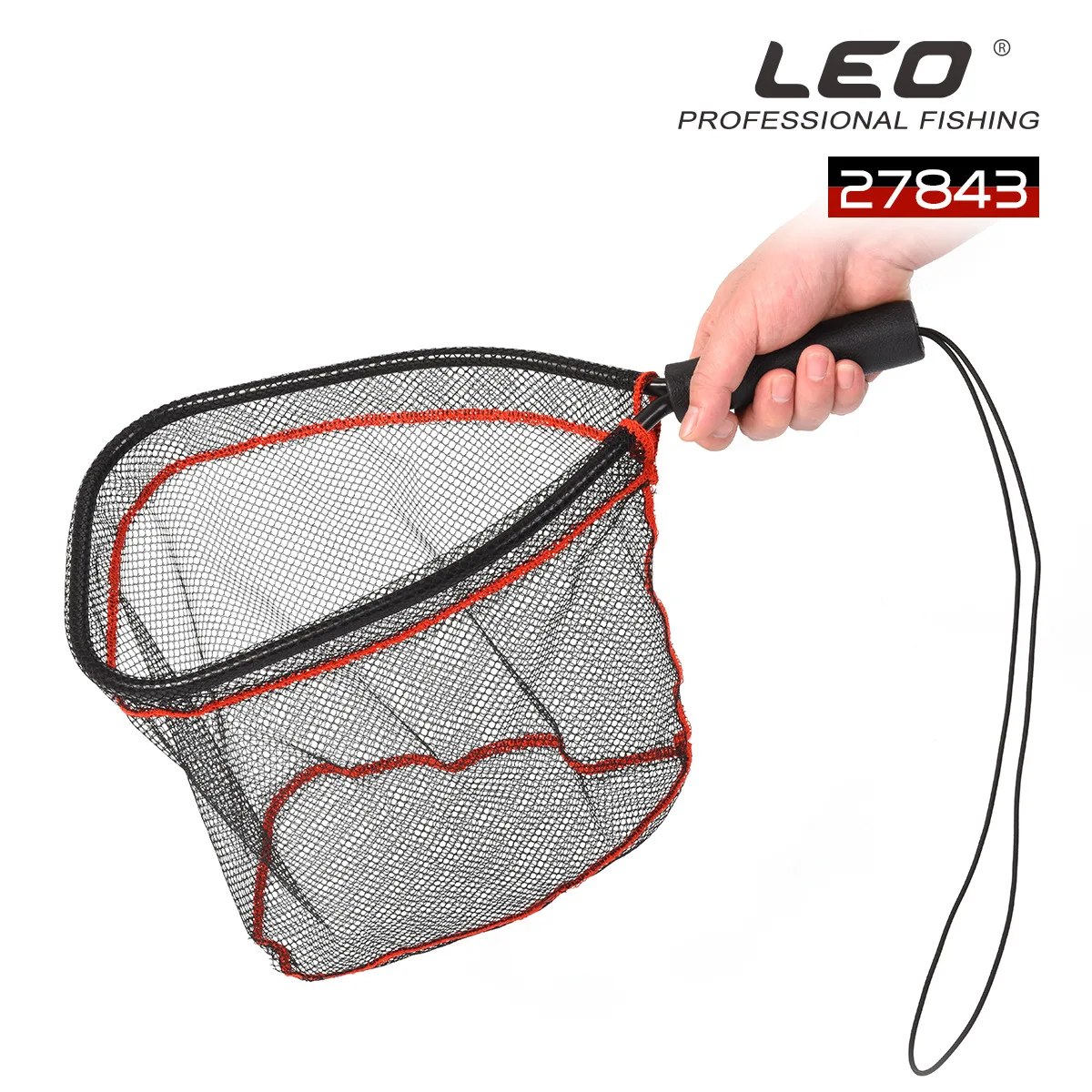 LEO Aluminium Alloy Landing Net Fly Fishing Fish Saver Knotless Fishing Tools Small Mesh Trout Hand Net Mesh Catcher Crab Cage