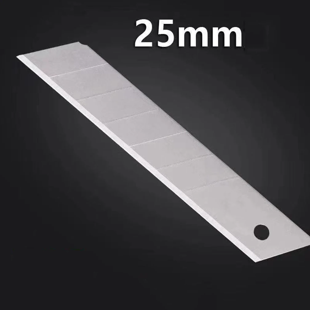 10PCS / Набор 25 мм практического ножа нож для замены лезвия Школа изящных искусств Ручная коробка режущий нож углеродистая сталь