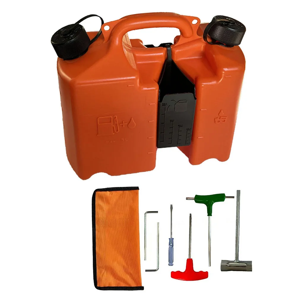 5L Fuel And 3L Oil Container Spill Proof Spout Extender For Chainsaw Integrated Tool Carriers Smart Control Refueling