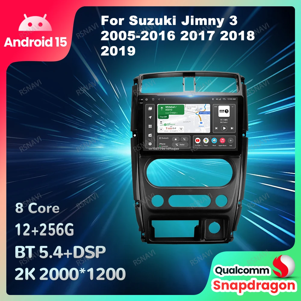 

Car Radio Android 15 For Suzuki Jimny 3 2005-2016 2017 2018 2019 BT DVD Multimedia GPS Wireless Carplay Auto Navigation QLED DSP