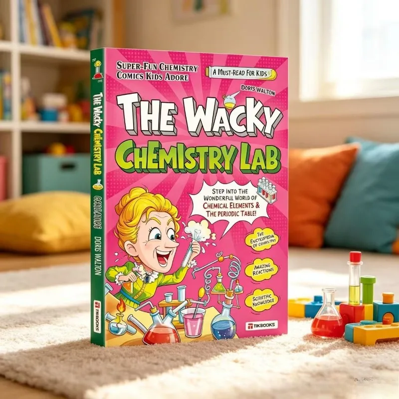 Kids Chemistry Comic Book The Wacky Chemistry Lab, Periodic Table Learning Book