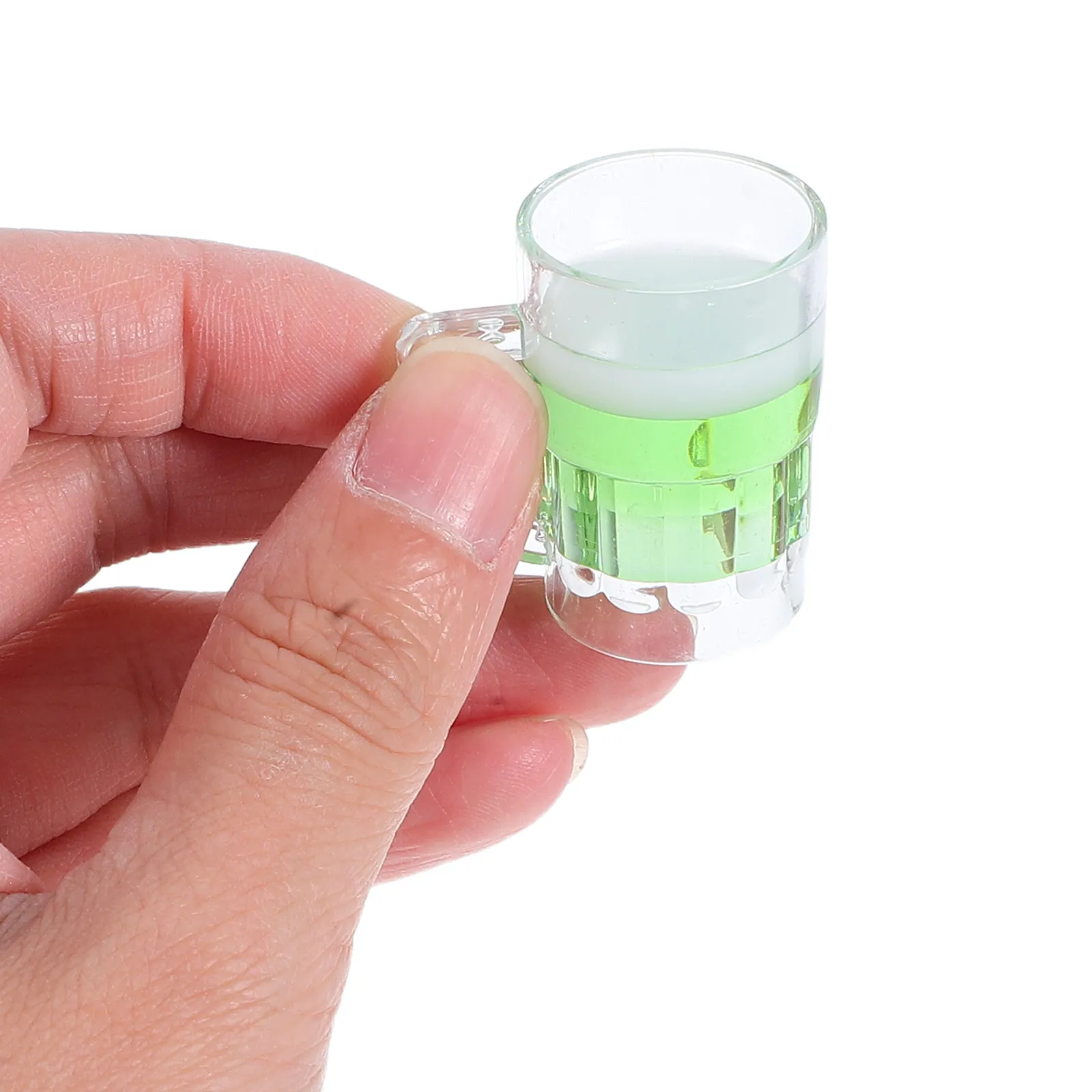 24-個ミニチュアビールカップリアルなプラスチックビールマグカラフルなキッチンバー小道具教育ロールプレイングアクセサリー