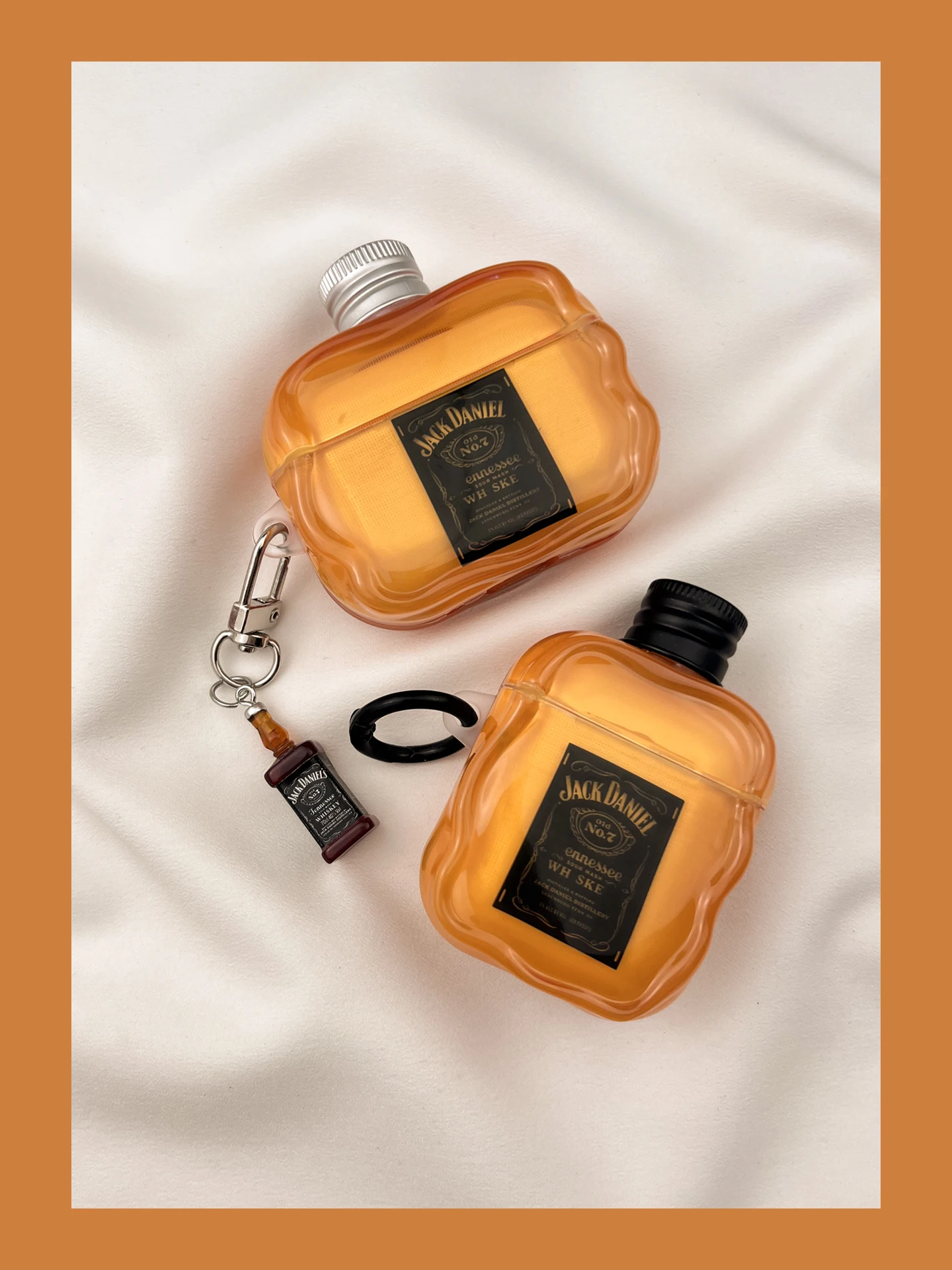 Ins الإبداعية ثلاثي الأبعاد غطاء زجاجة ويسكي Airpods 3 4 2 1 Pro 3 Pro2 سماعة واقية سماعة لاسلكية تعمل بالبلوتوث غطاء