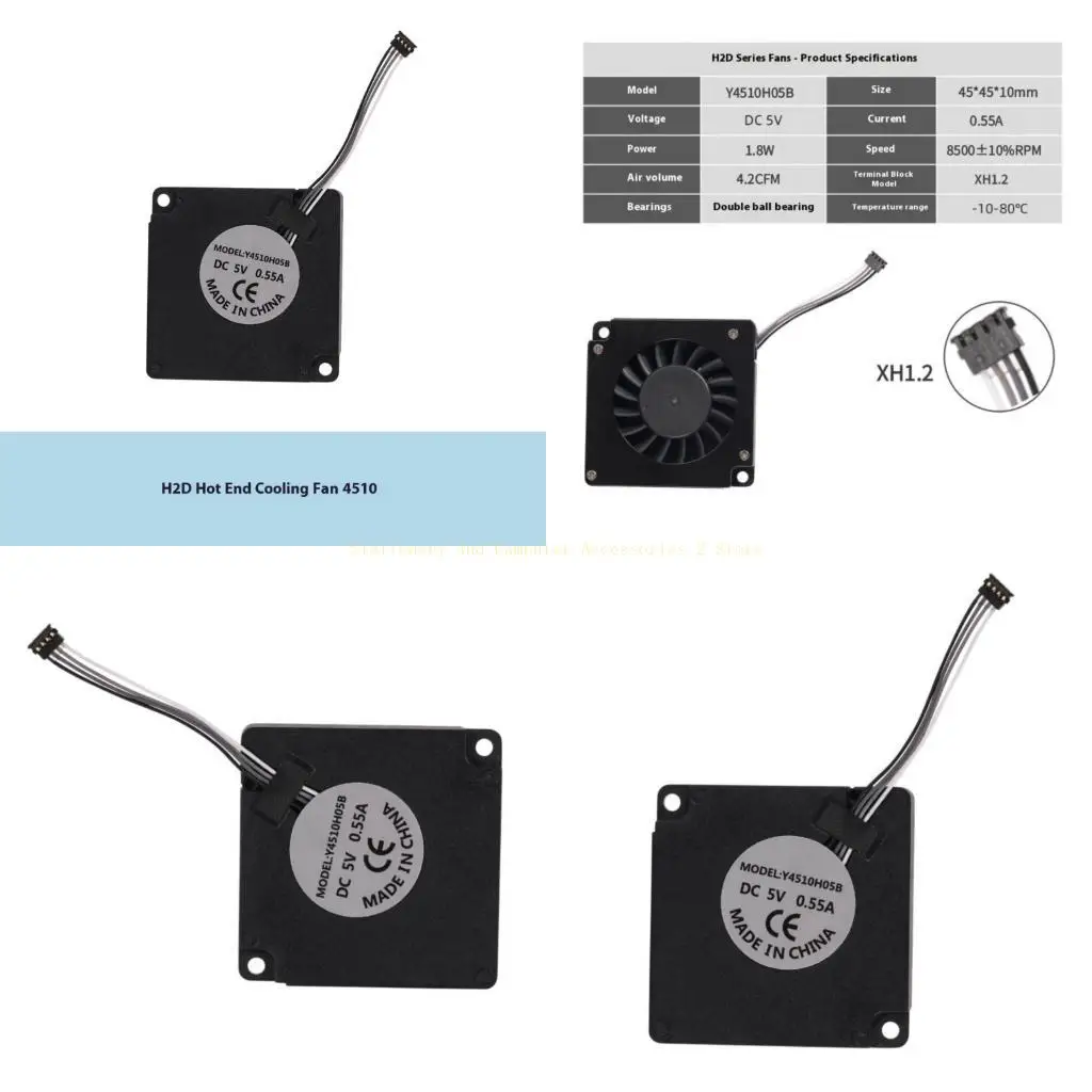 

Low Noise Printer Refrigerating Fan ABS Building Double Sphere Bearing Extended Existence