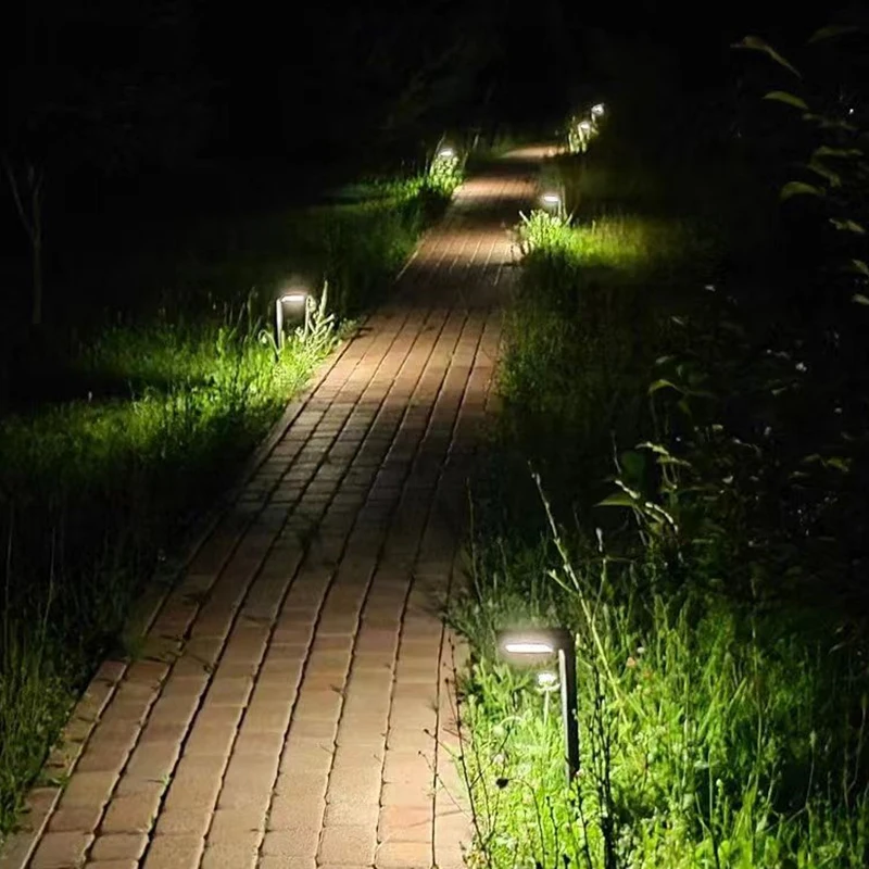 2pcs Solar Lights Garden Landscape Pathway Courtyard Decoration LED Lawn Lamp Outdoor Waterproof Lighting Wholesale 2200mAh