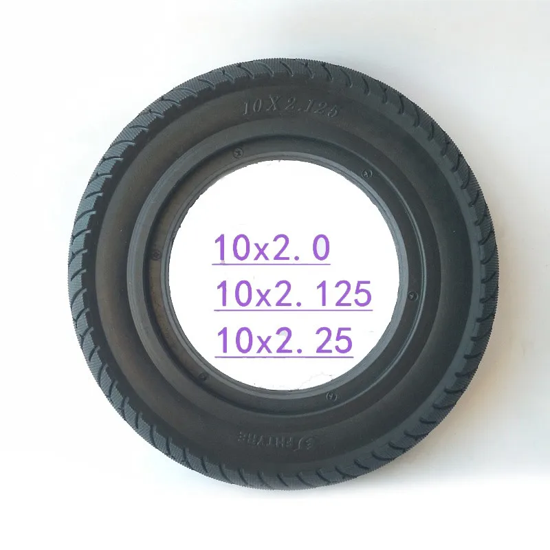 

10X2/2.125/2.25 Solid Tire Anti-Puncture Anti-slip Black Electric Scooter Rubber Wheel High Quality New Practical