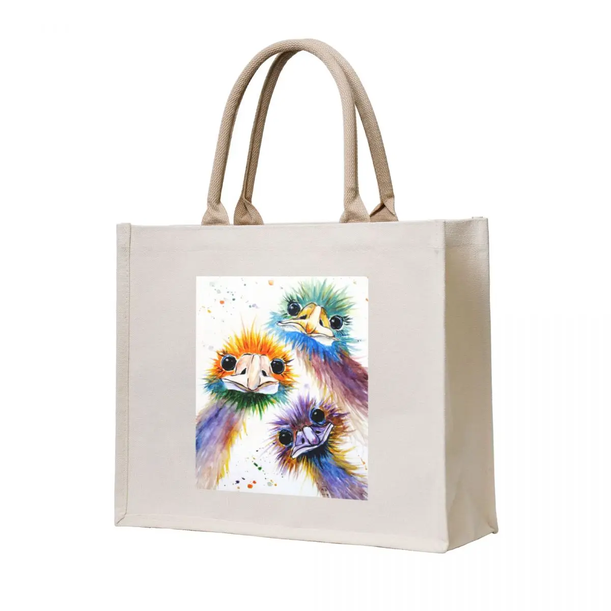 

Funky Emu Bird Trio Tote Bag Customizable tote bag canvas bags Lady bags Women's shopper