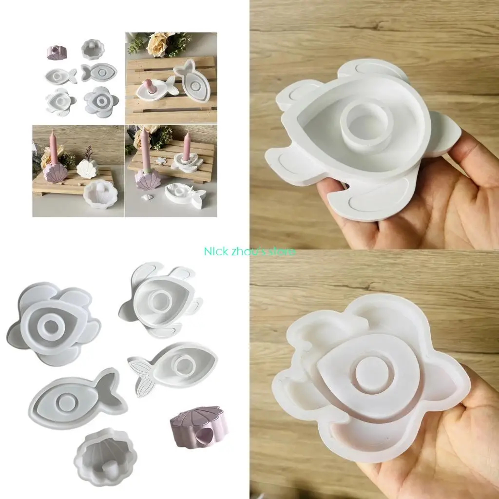 

E15E тематический набор силиконовых форм для океана, 3 шт. для изготовления свечей, ракушек, черепах, рыбных форм, легко для