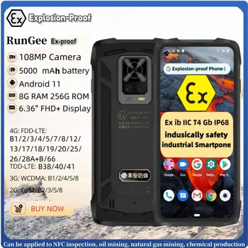 Odporny na eksplozje RunGee Ex-wytrzymała kamera IP68 Zello PTT wodoodporna C 8GB 256GB 108MP 6.36 