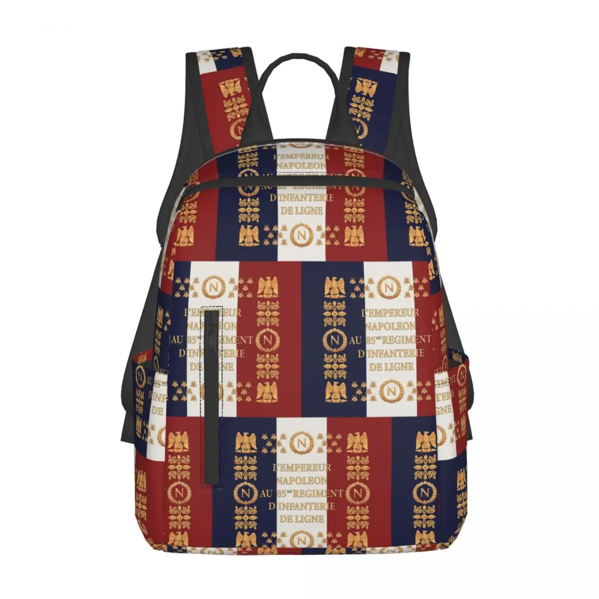 

Рюкзак с флагом французского 85-го полка эпохи Наполеона, вместительный, для детей, школьный рюкзак, сумка через плечо для мужчин и женщин