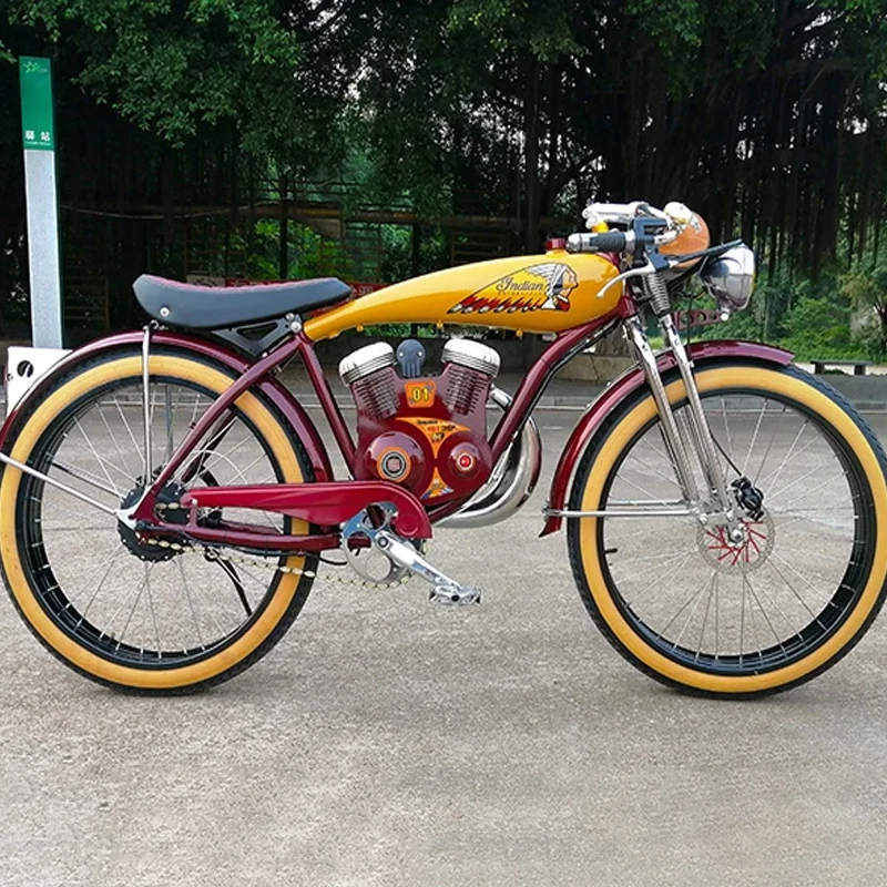 

Винтажная рама из алюминиевого сплава топливного бака, индийская ретро-рамка/американская ретро-рама топливного велосипеда/вилка, 190 мм, 26 x 4,0