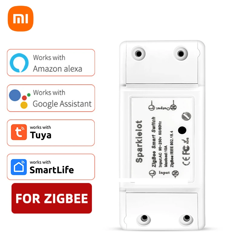 

Выключатель Xiaomi Tuya ZigBee для умного дома, дистанционное управление через приложение, голосовое управление, интеллектуальный модуль Google Assistant Alexa