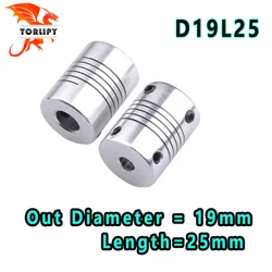 D19*L25 Shaft Coupling Aluminium flexible Jaw 3/4/5/6/6.35/7/8/10mm CNC Stepper Motor Coupler Encoders Engraving Machine