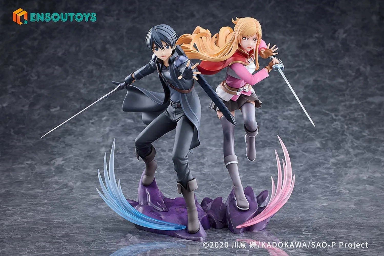 

Original ENSOUTOYS Sword Art Online Progressive Scherzo of Deep Night Kirito Asuna 1/7 Scale Figure Set Anime Model