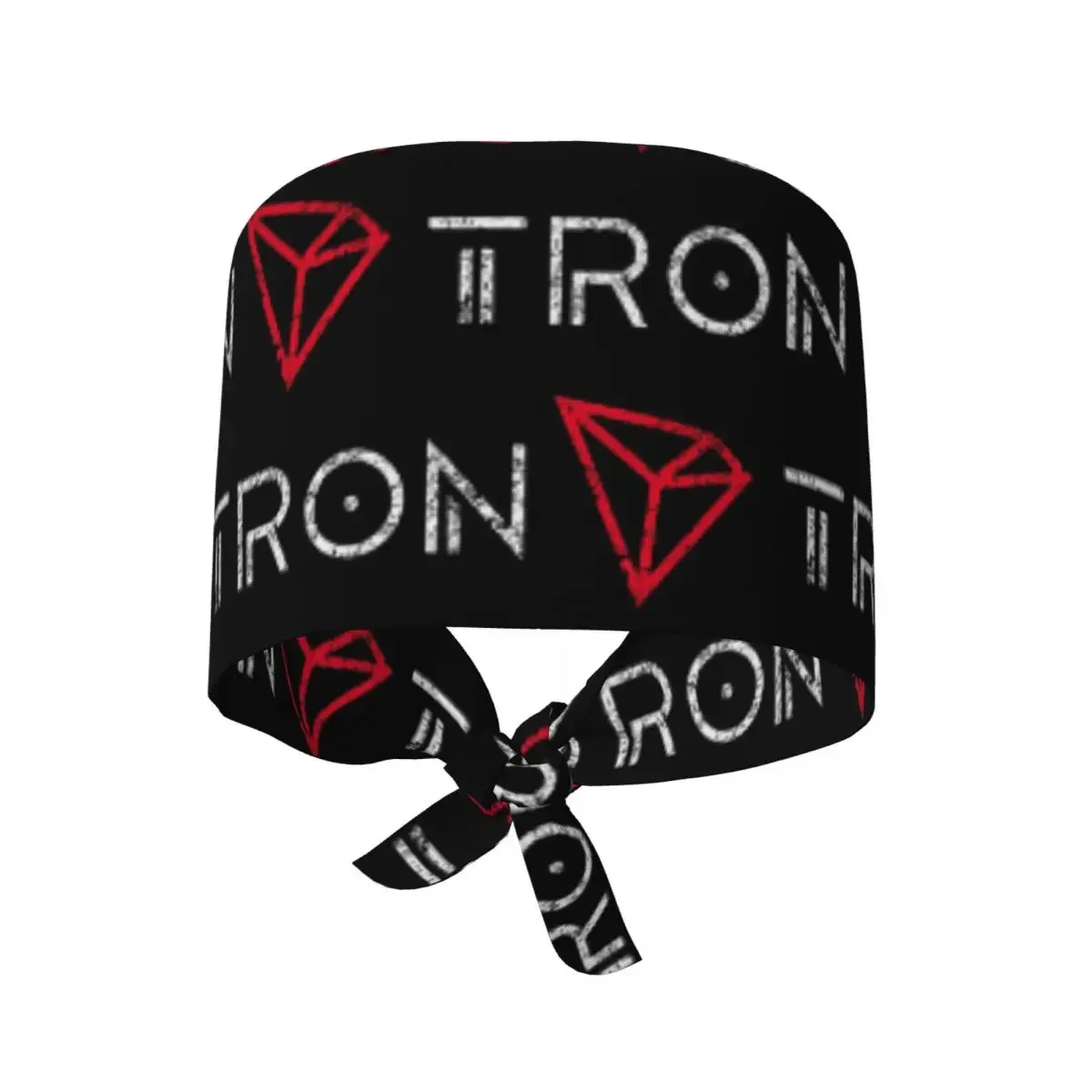 Tron TRX Distressed Crypto Trader Logo Scrub Hat Doctor Working Surgical Cap Men Women Adjustable Nursing Caps for Dentist