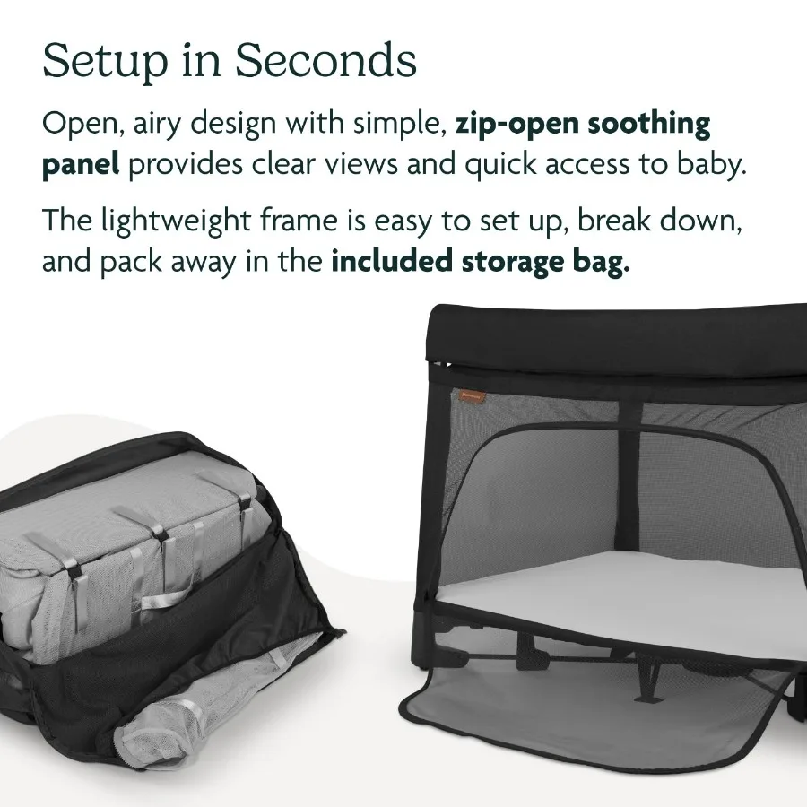 Remi Playard Deluxe 3in1 Portable Playard Bedside Bassinet + Travel Crib Mesh Bassinet Mattress Organic Cotton Mattress Cover +