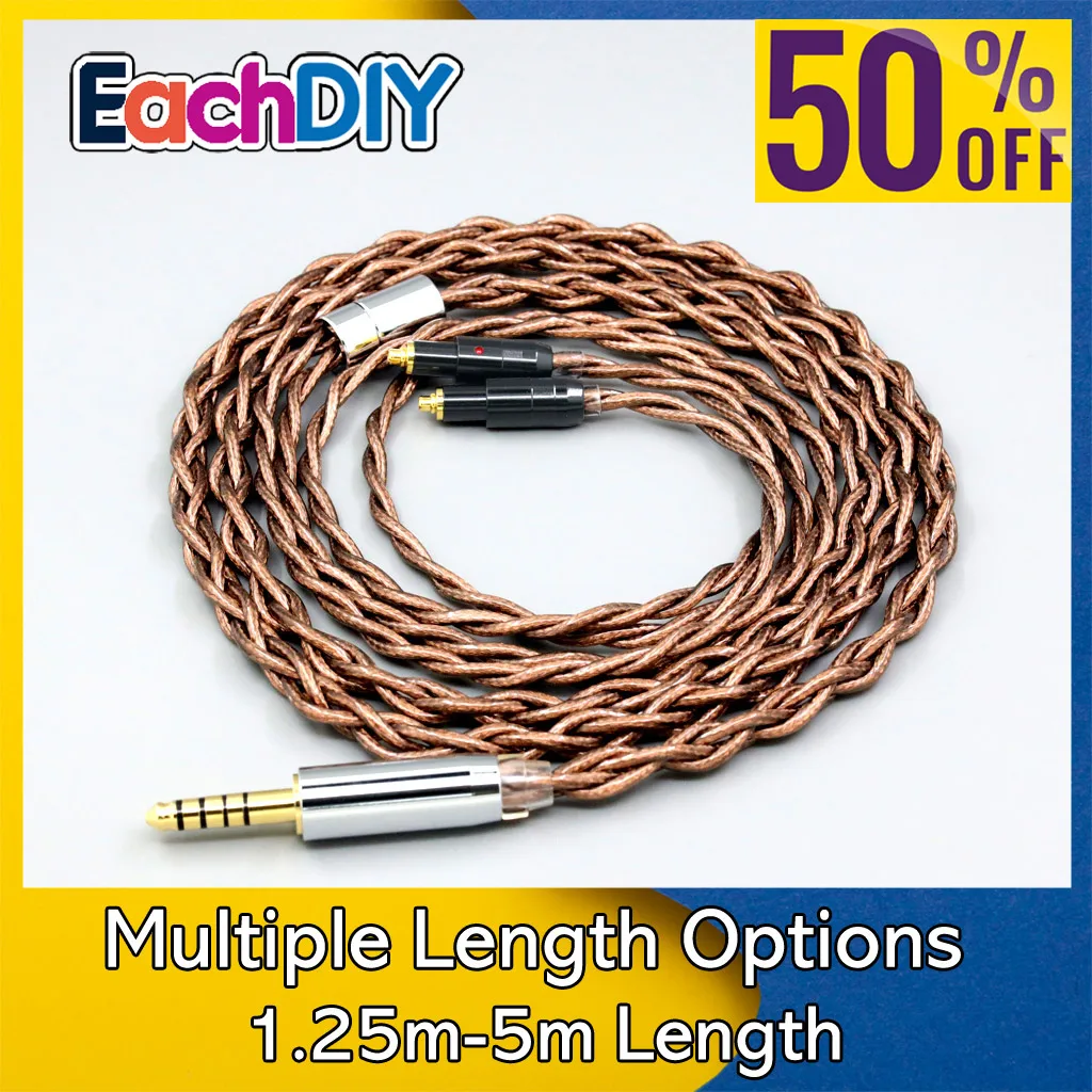 Kabel Earphone Pelindung Grafena Perak Murni 7n Emas 24K 99% untuk Headphone Shure SRH1540 SRH1840 SRH1440 LN008535