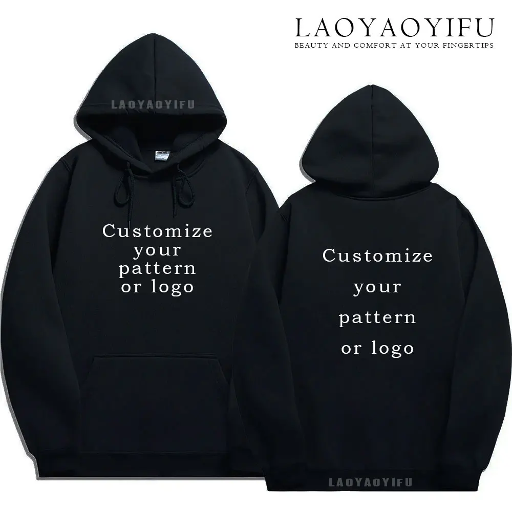 Logotipo personalizado aquecimento e conforto camisola, Student Casual Custom Impresso Texto, DIY Hoodie Moda