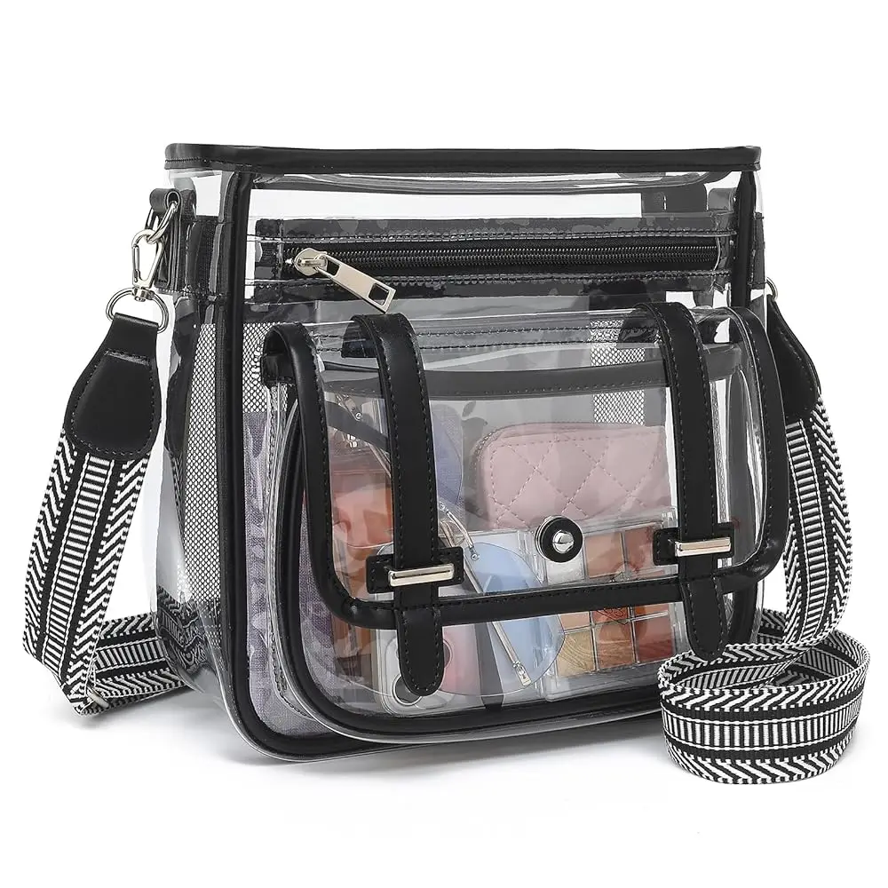 

Прозрачная сумка, прозрачные сумки-кроссбоди из ПВХ для женщин, прочная прозрачная сумка для мероприятий на стадионе, прозрачная сумка для концертов