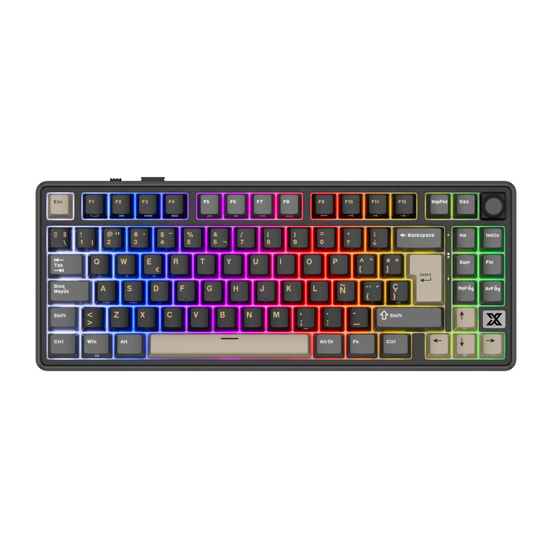 RK Royal Kludge X87 スペイン語ワイヤレスメカニカルキーボード 80