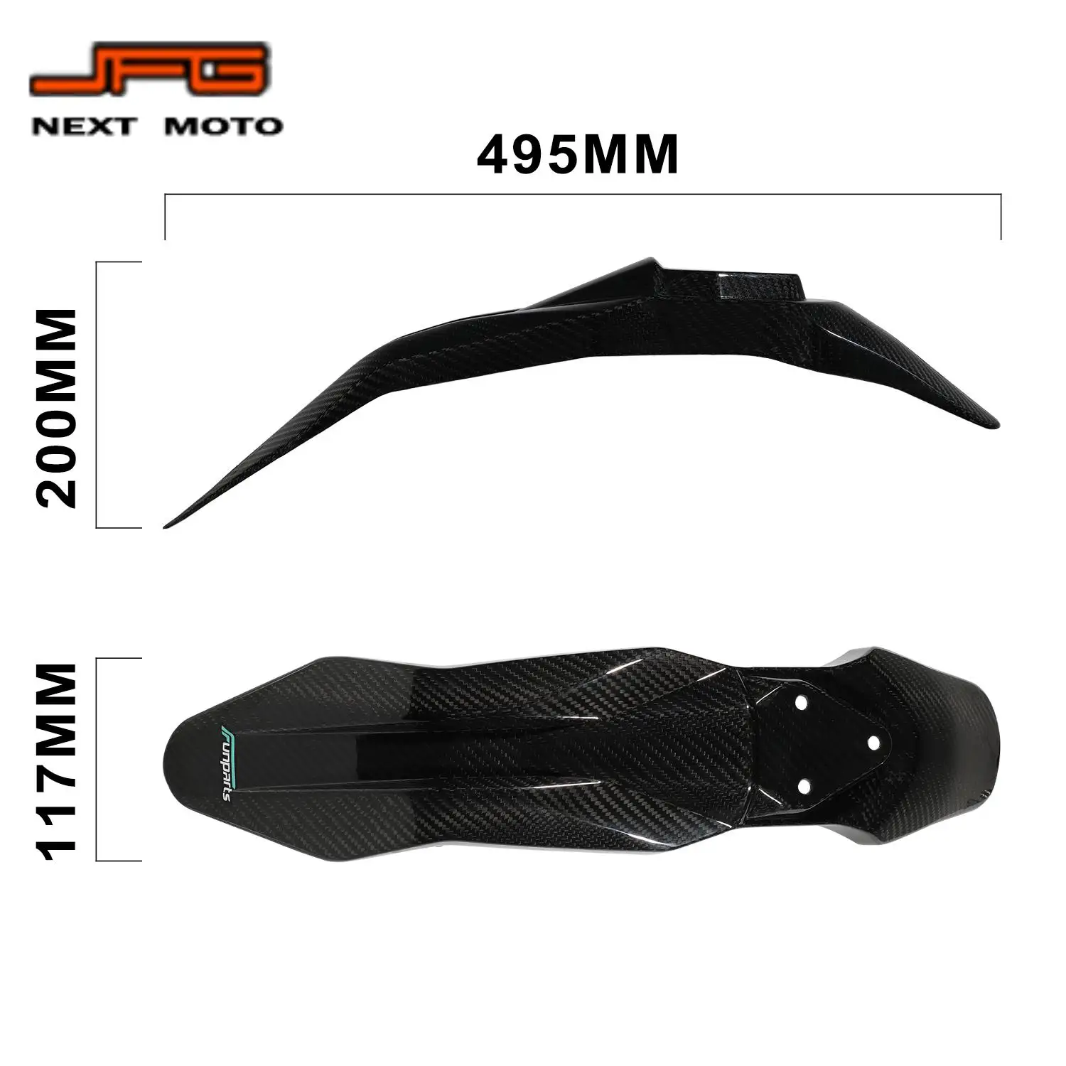 Funparts Front Fender Wheel Mudguards For Talaria Sting MX3/MX4 Carbon Fiber Electric Bike Refit Parts Motocross