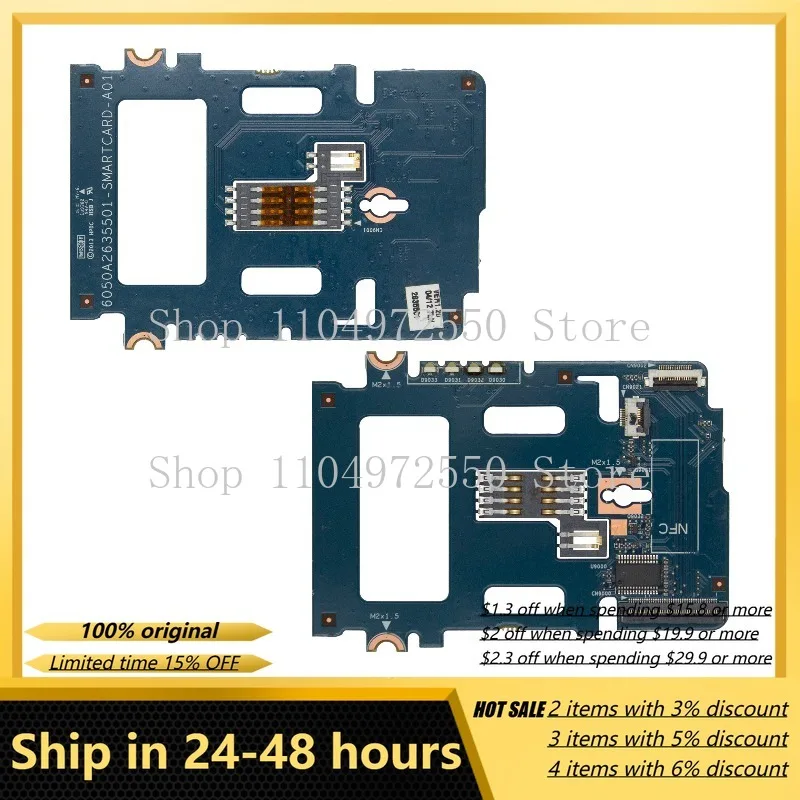 Placa Leitora de Cartão para HP Elitebook 725 820 G2, Módulo Mini Leitor de Cartão 6050A2635501, Acessórios para Laptop, Componentes de PC