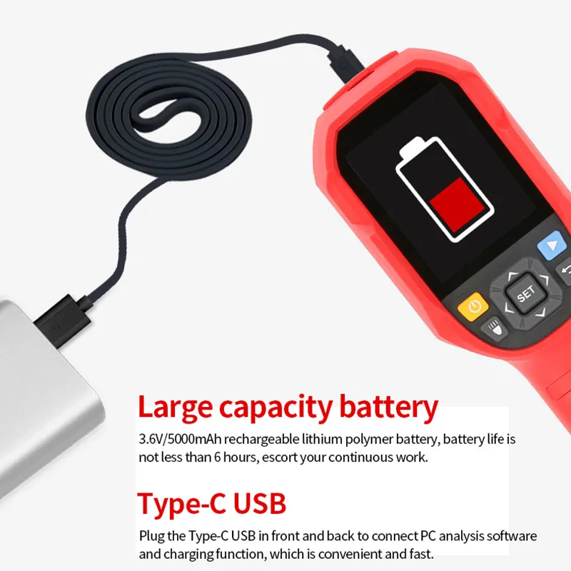 Инфракрасная тепловизионная камера UNI-T 256X192 пикселей, строительный тепловизор, схема печатной платы, тестирование трубки для подогрева пола UTI260B UTI260A