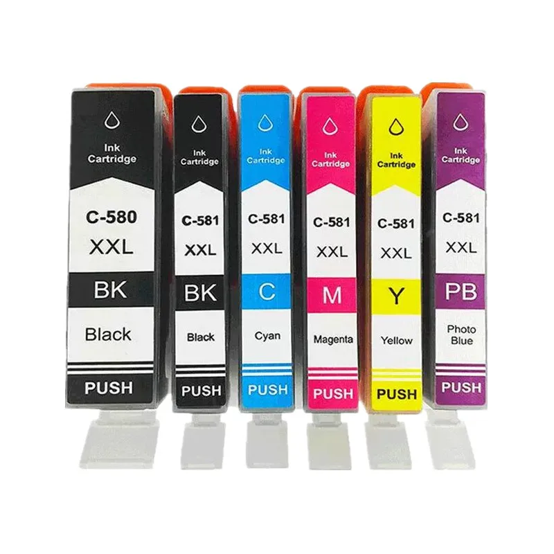 Ink Cartridge For Canon 580 581 PGI-580 CLI-581 PGI580 CLI581 580XL PIXMA TR7550 TR8550 TR 7550 TS6150 TS6151 TS 6150 Printer