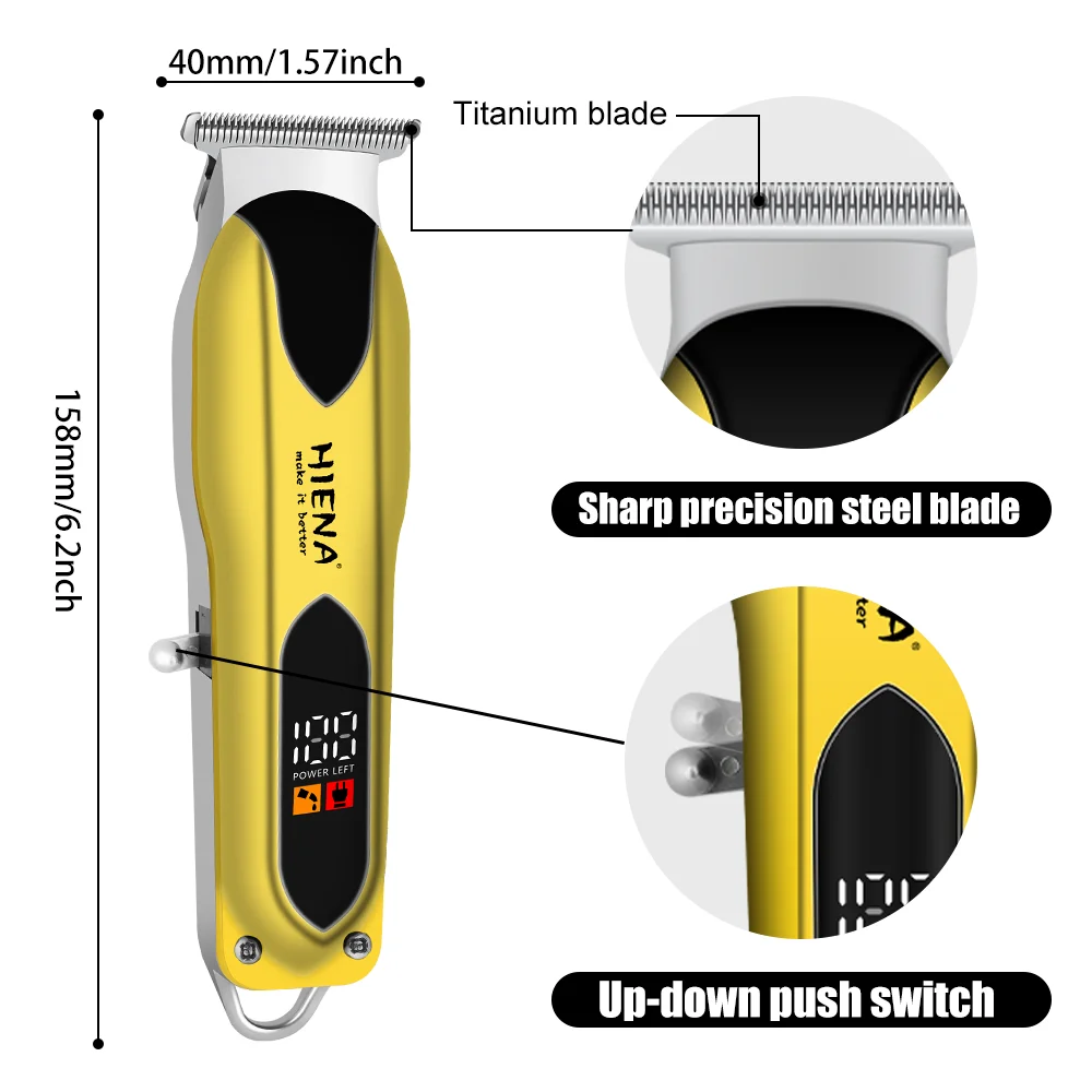 

Hiena home appliance electric push clipper barber shop special super large power sharp knife head washing smart new model