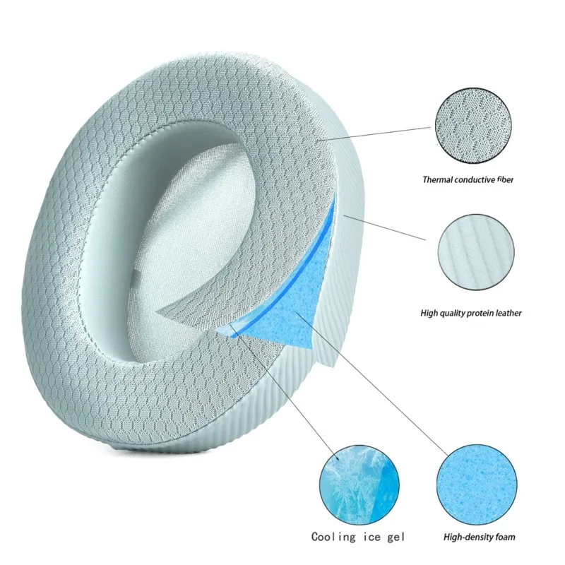 DTB7 Replacement Ear Cushions for SteelSeries Arctis for Elite, Memory Foam Earpads with Ice Feeling Cover, Noise Isolating