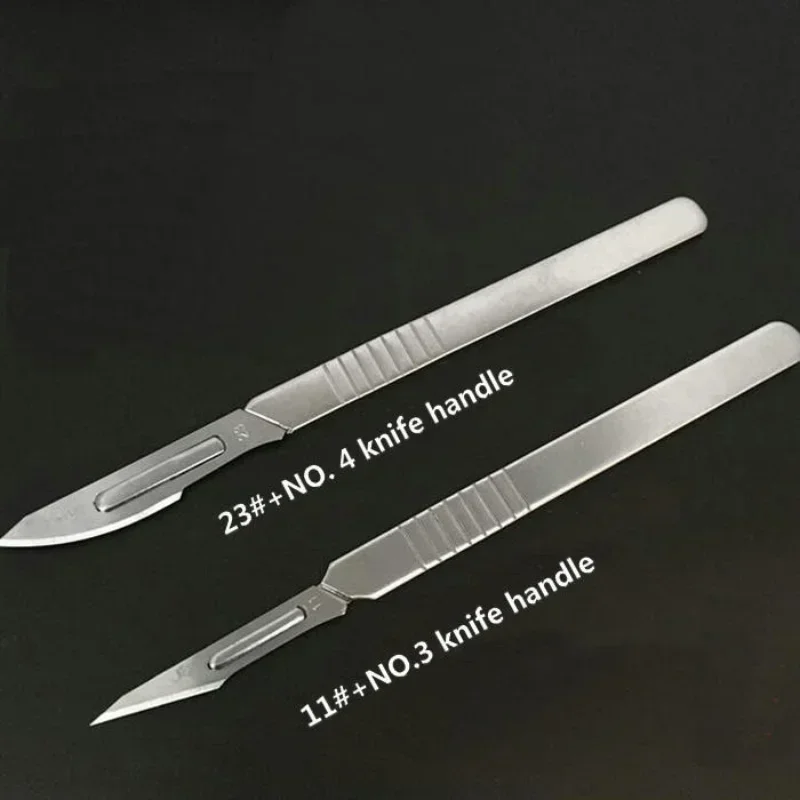 11Pcs/Set Disposable Sterile Animal Surgical Scalpel Knife, Stainless Steel Hilt, Multi-Function Tools(10Pcs Blades With 1 Hilt)
