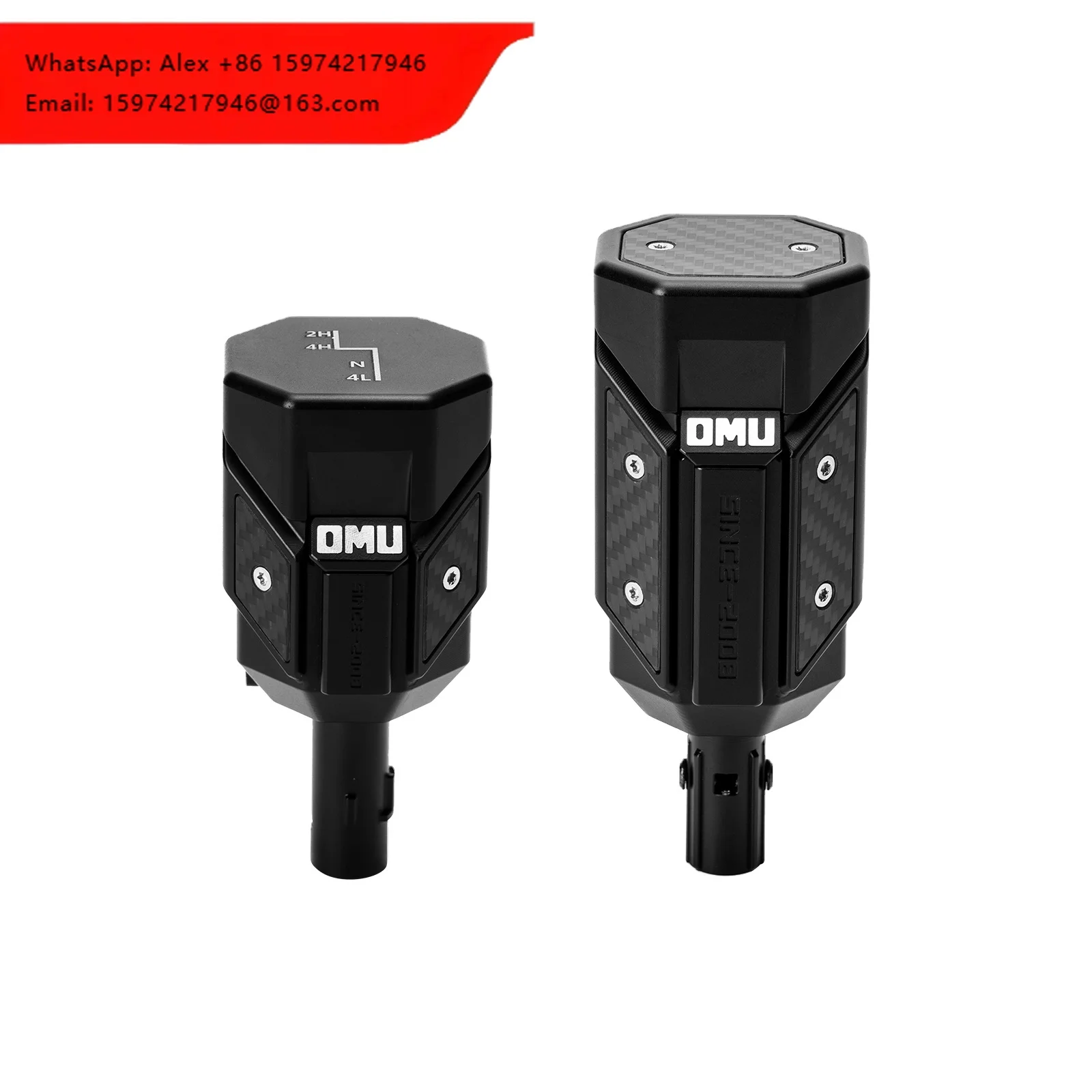 OMU Aluminum Gear Lever Shift Knob For Jeep Wrangler JL Gladiator JT Shifter Transfer Case Lever Handle Kit