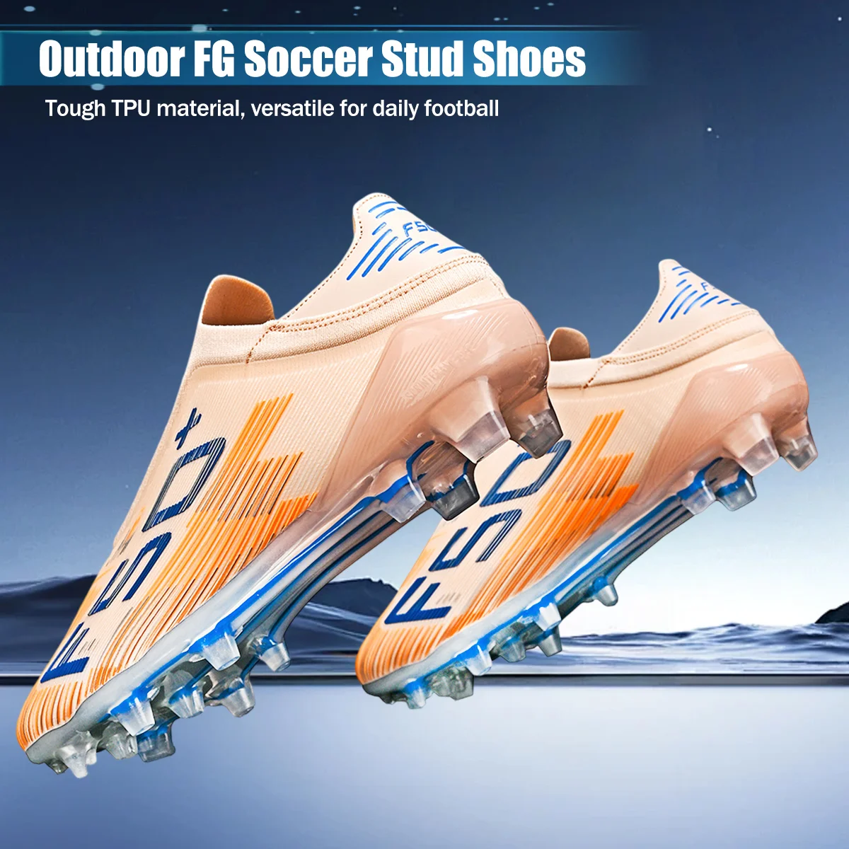 Adult AG FG Football Cleats Breathable PU High Traction Stud Design For Men Outdoor Pitch Football Match Workout Activities