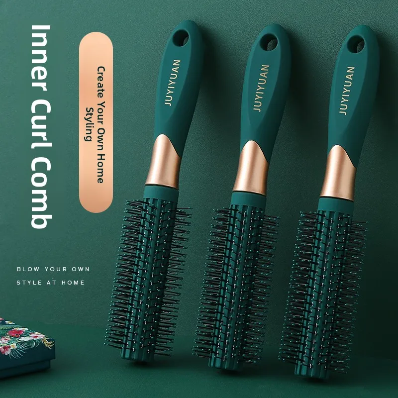 

Professional Hair Salon Curling Comb Inner Click round Tube Hair Drying Tool for Short And Long Hair Home Use Women's Hair Care