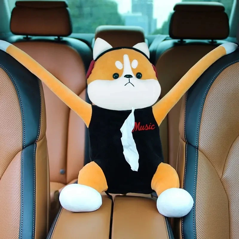 Car Tissue Box Pumping Car with Hanging Car Inner Armrest Box Sun Visor Pumping Box Cartoon Cute Creative Tissue Boxes coches