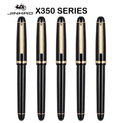 1/5 PCS JINHAO X350 Metal Fountain Pen Black Gold EF F M Iridium Nib School Office Supplies Ink Pens Gift Stationery