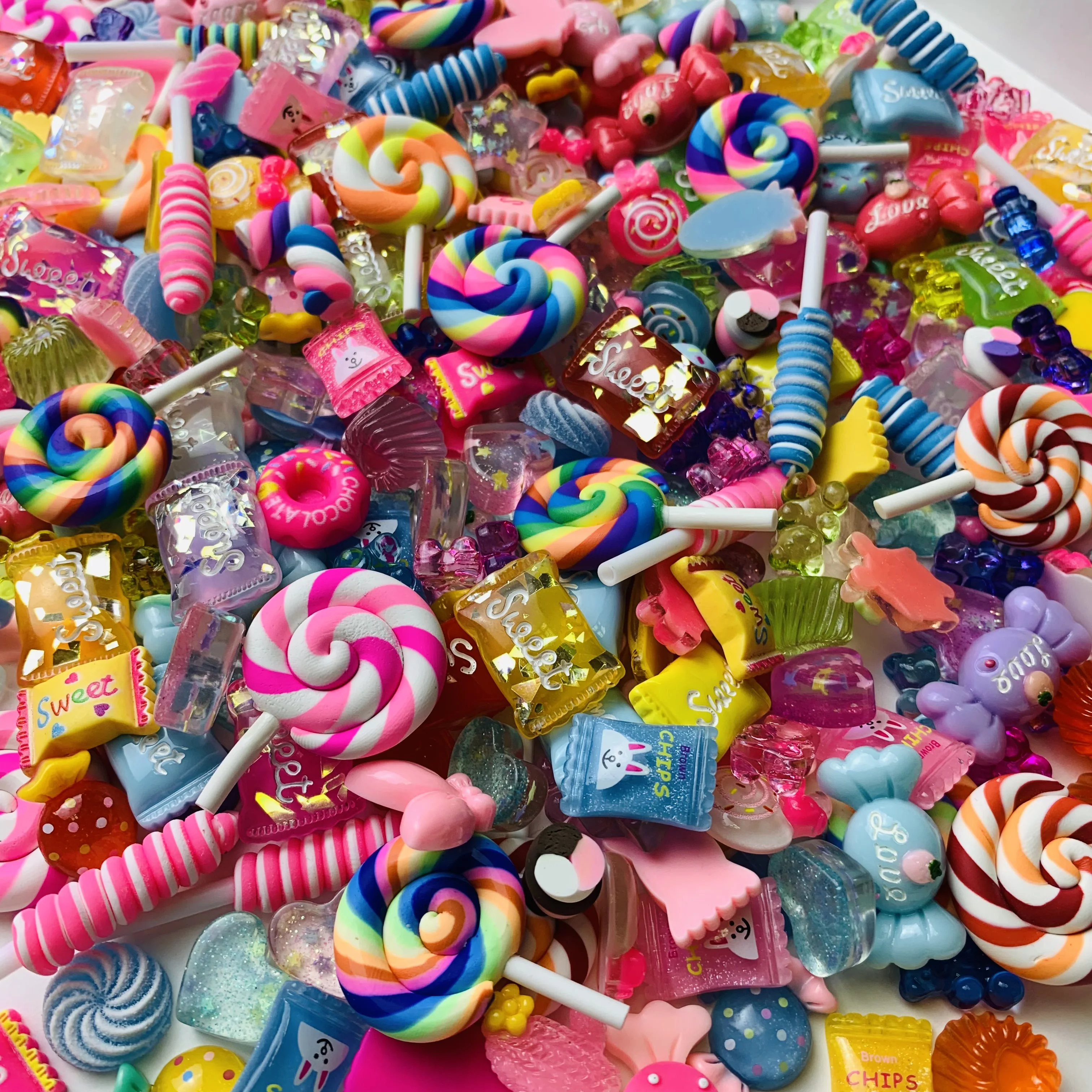 20 Teile/beutel Gemischte Stil Harz Süßigkeiten Keks Lebensmittel Nail art Telefon Fall Haarnadel Kühlschrank Handgemachte DIY Charms Zubehör Dekoration – Detail 34