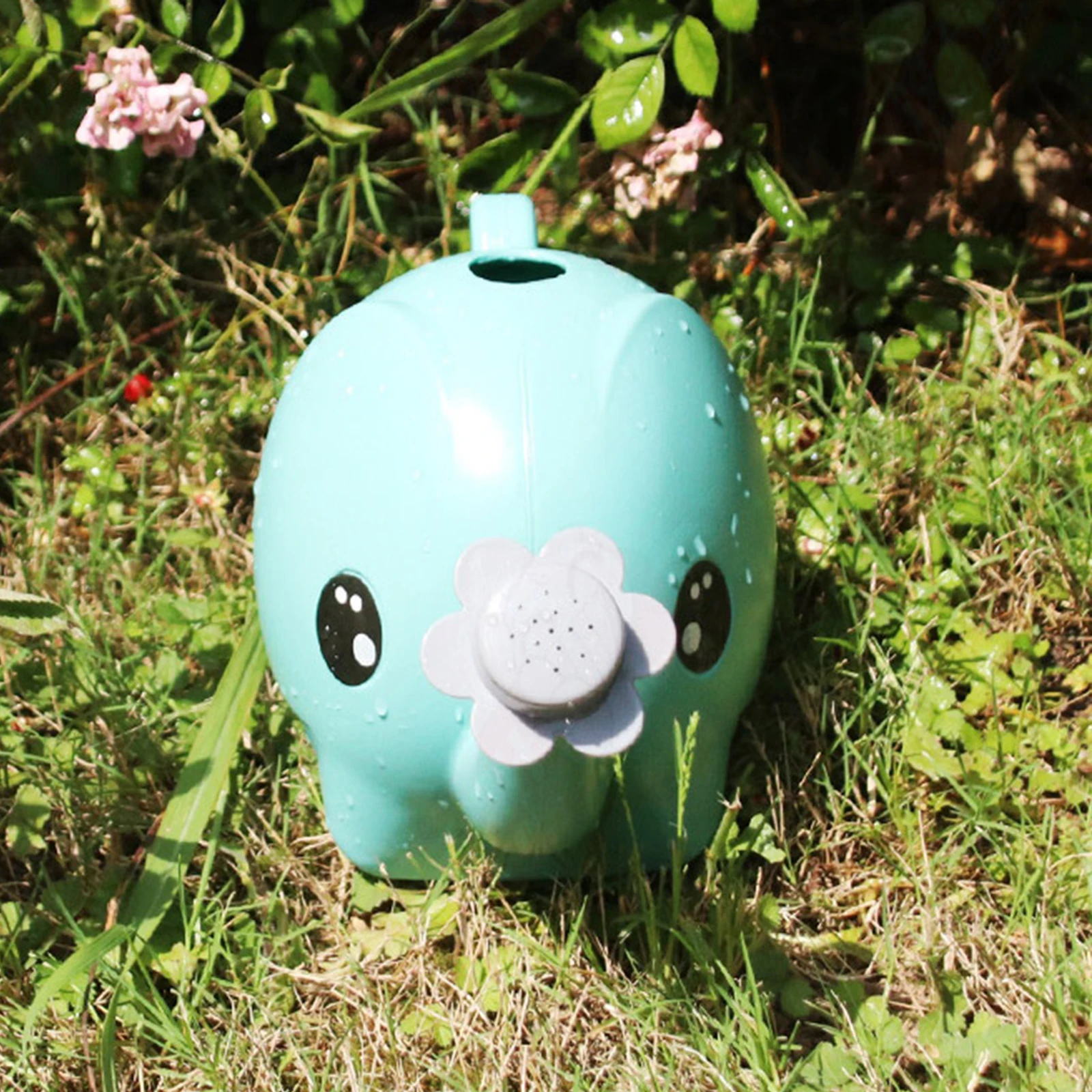 

2 pcs Elephant Watering Can Sturdy Durable Comfortable Grip Kids Adorable Simple Practical Flower Gardening Tool Spraying
