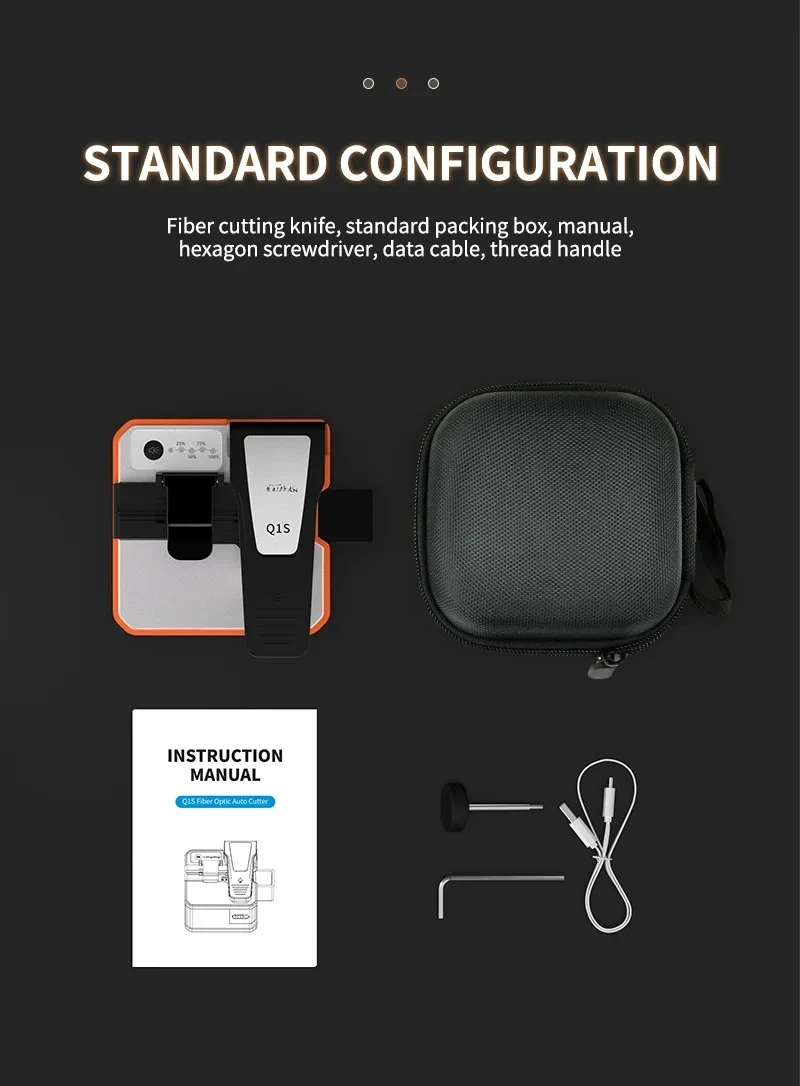 

High-Precision Q1S Fully Automatic Electric Fiber Optic Cleaver Rechargeable Optic Tool Cable Cutter Ftth Optical Fiber Cleaver