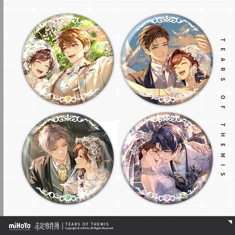 

Official Tears of Themis Luke Pearce Artem Wing Haspran Marius von Hagen Cosplay badgeTinplate Brooches Accessories Gift