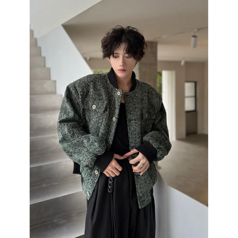 

Осень-зима дизайн грубый твид мужской ор бейсбольный джет роскошная верхняя одежда Sensation Fraance Sle повседневная полиэфирная ткань